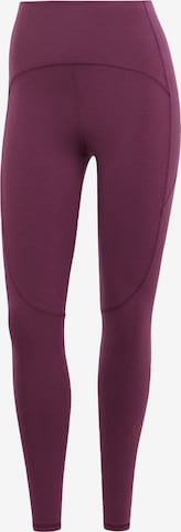 ADIDAS BY STELLA MCCARTNEY Skinny Workout Pants in Purple: front