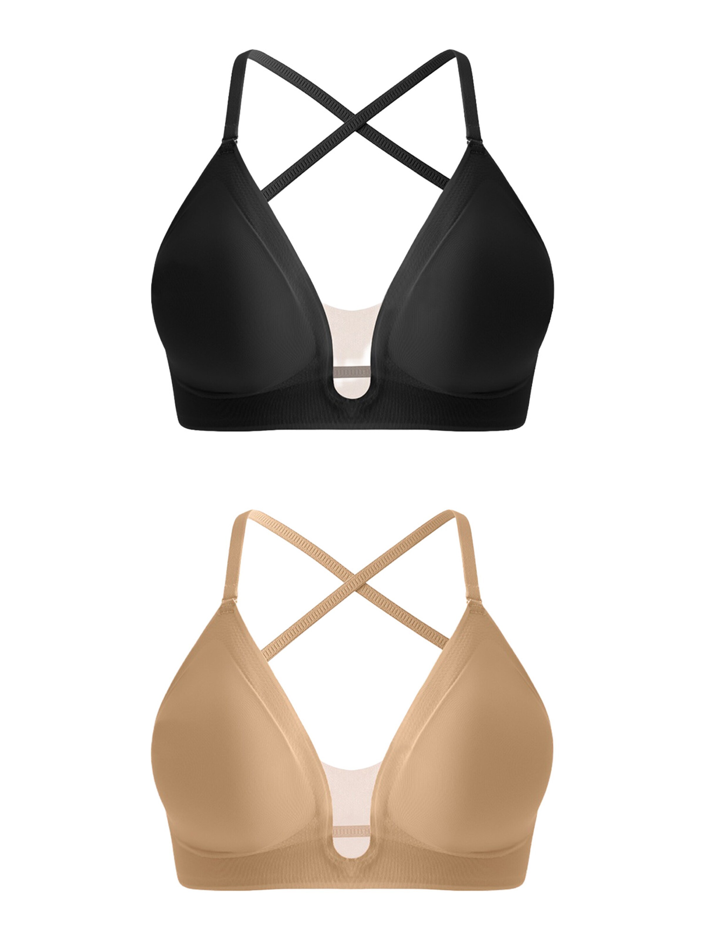 SHARICCA Bralette Bra 'SHARICCA 2-Pack' in Mixed colors: front