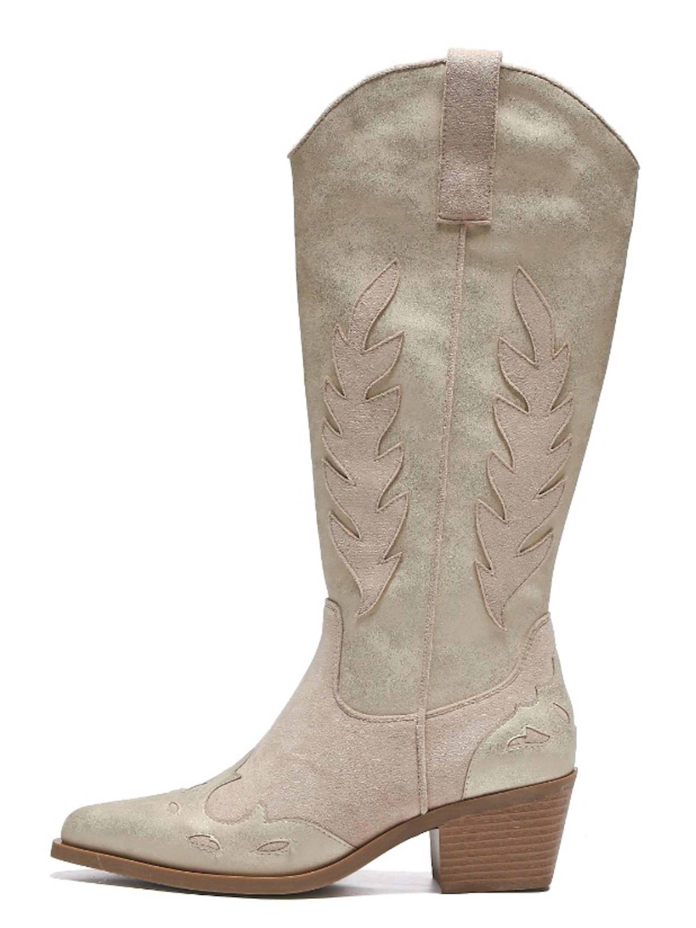 Bottes de cowboy Smile Favorites en or : devant