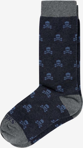 mėlyna Scalpers Kojinės 'Skull': priekis