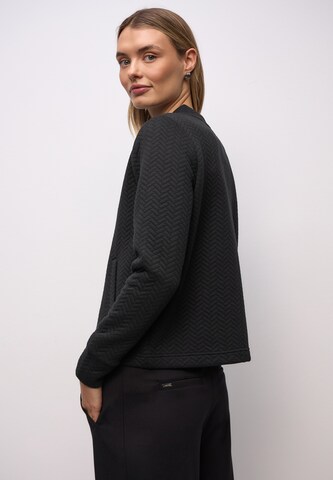 STREET ONE Zip-Up Hoodie in Black