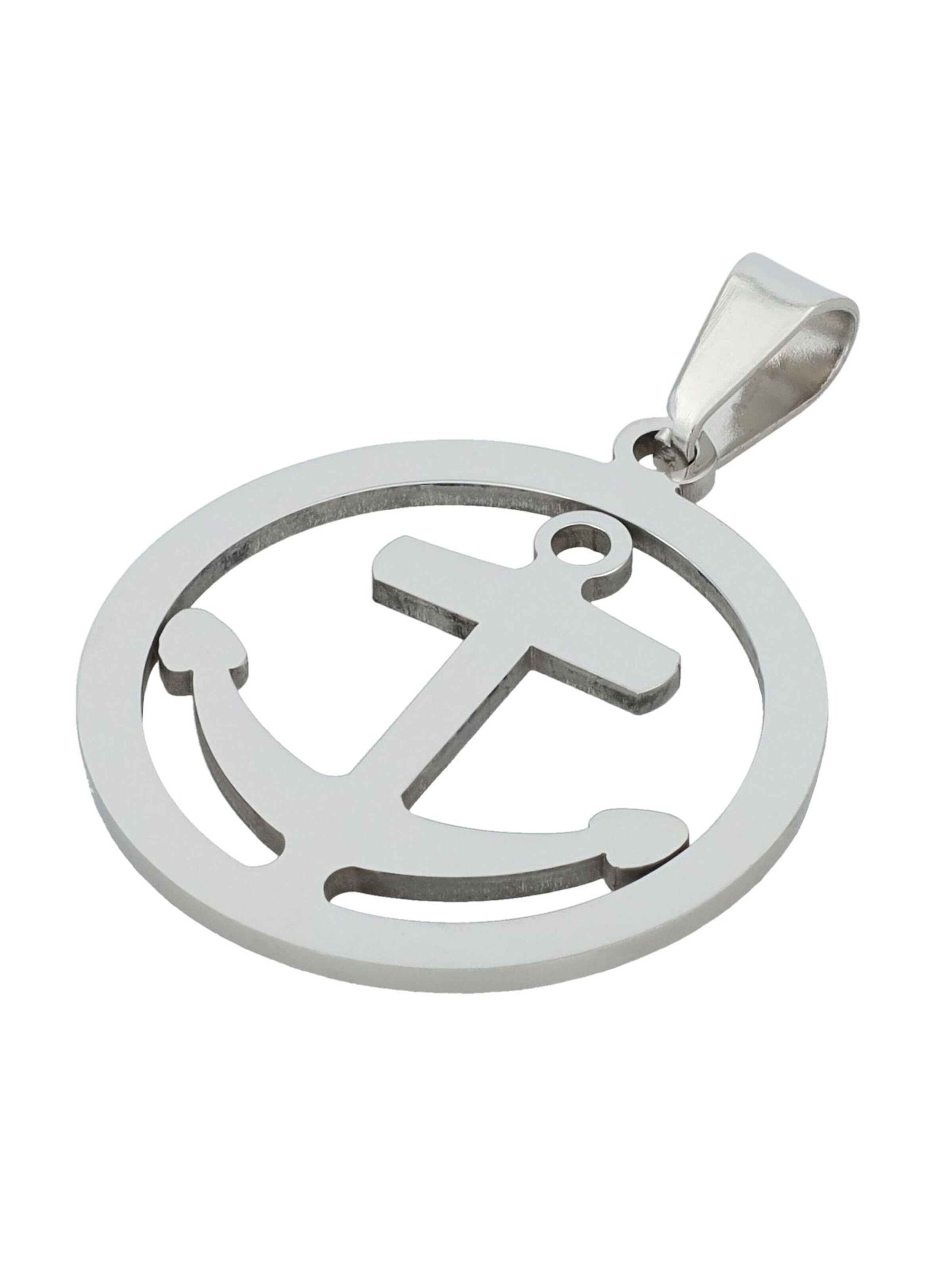 Akzent Pendant '"Nereus" Silber - Modern & Minimalistisch - Anker' in Silver: front