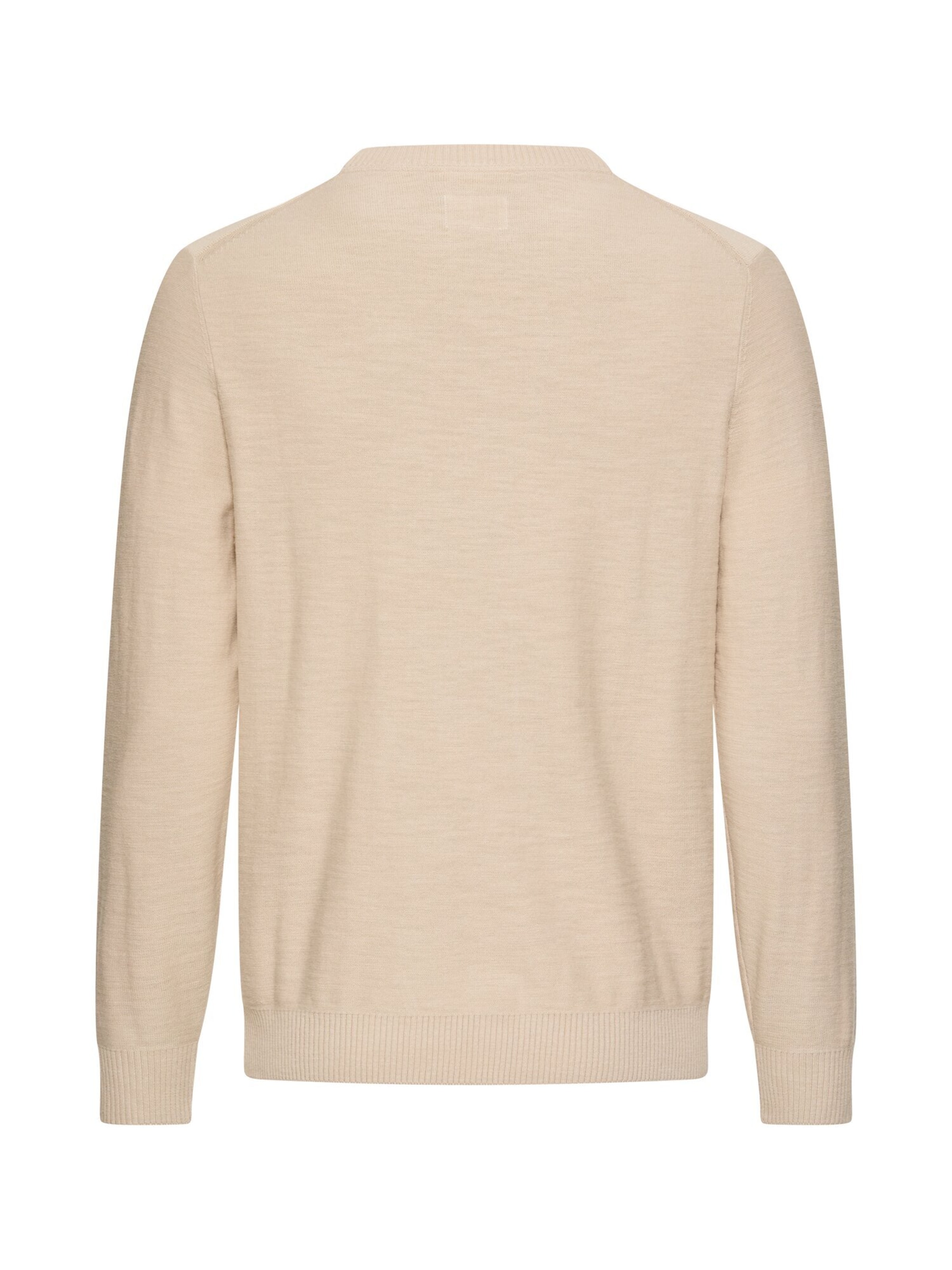 CAMEL ACTIVE Strickpullover aus reiner Baumwolle in Beige