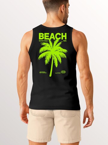 Neverless Shirt 'Beach Club Palme' in Black
