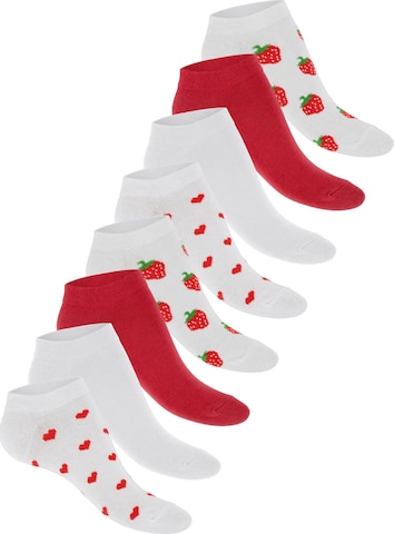 footstar Ankle Socks 'Ringel' in White: front