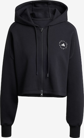 Veste de survêtement 'Sportswear Cropped' ADIDAS BY STELLA MCCARTNEY en noir : devant