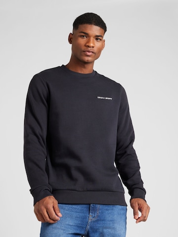 Lyle & ScottSweater majica - crna boja: prednji dio