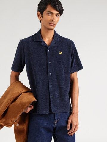 Lyle & Scott - Regular Fit Camisa em azul: frente