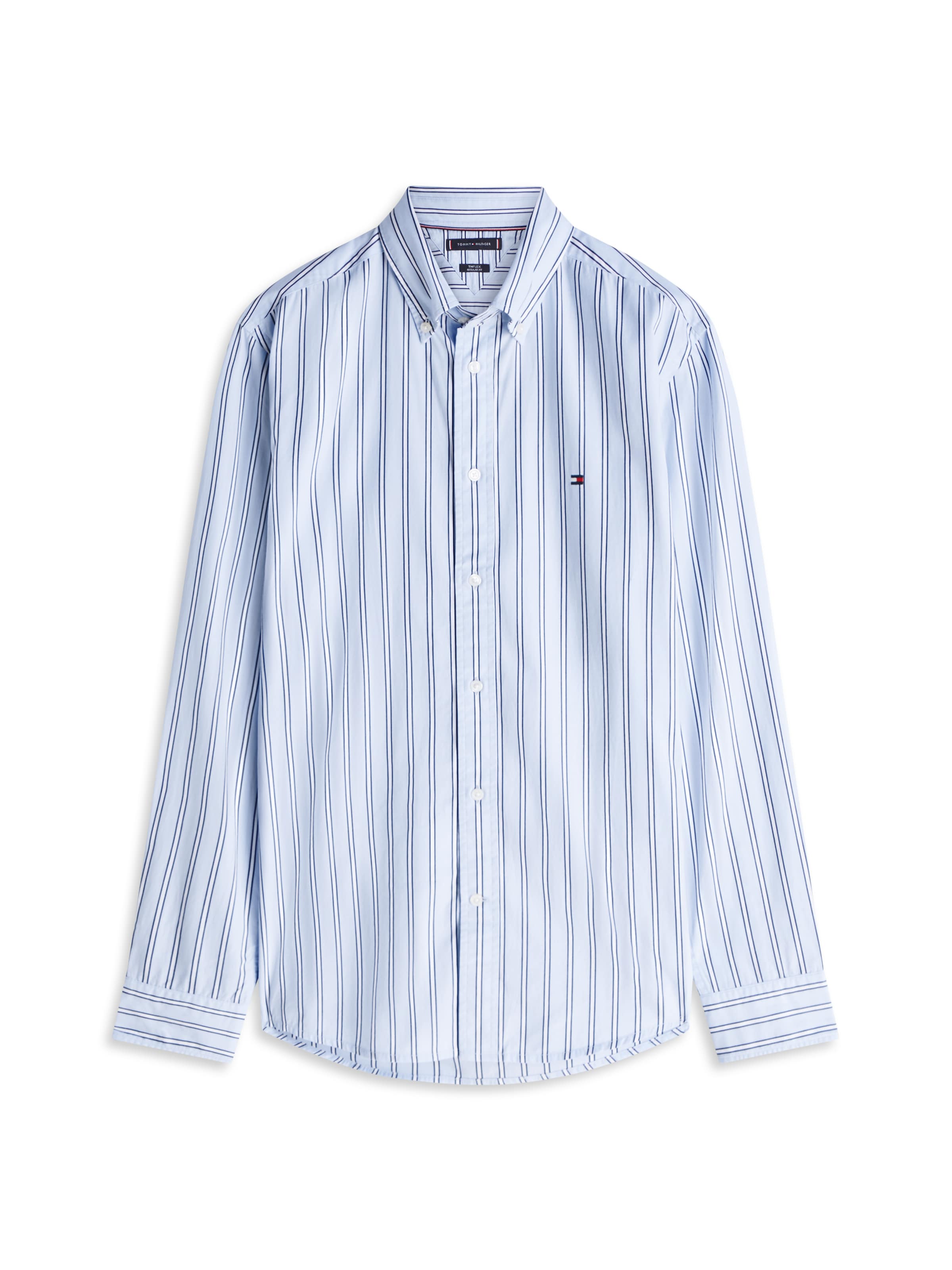 TOMMY HILFIGER Chemise 'Flex' en XS en bleu marine / bleu clair / blanc, Vue avec produit