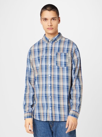 FQ1924 Regular fit Button Up Shirt 'Steven' in Blue: front