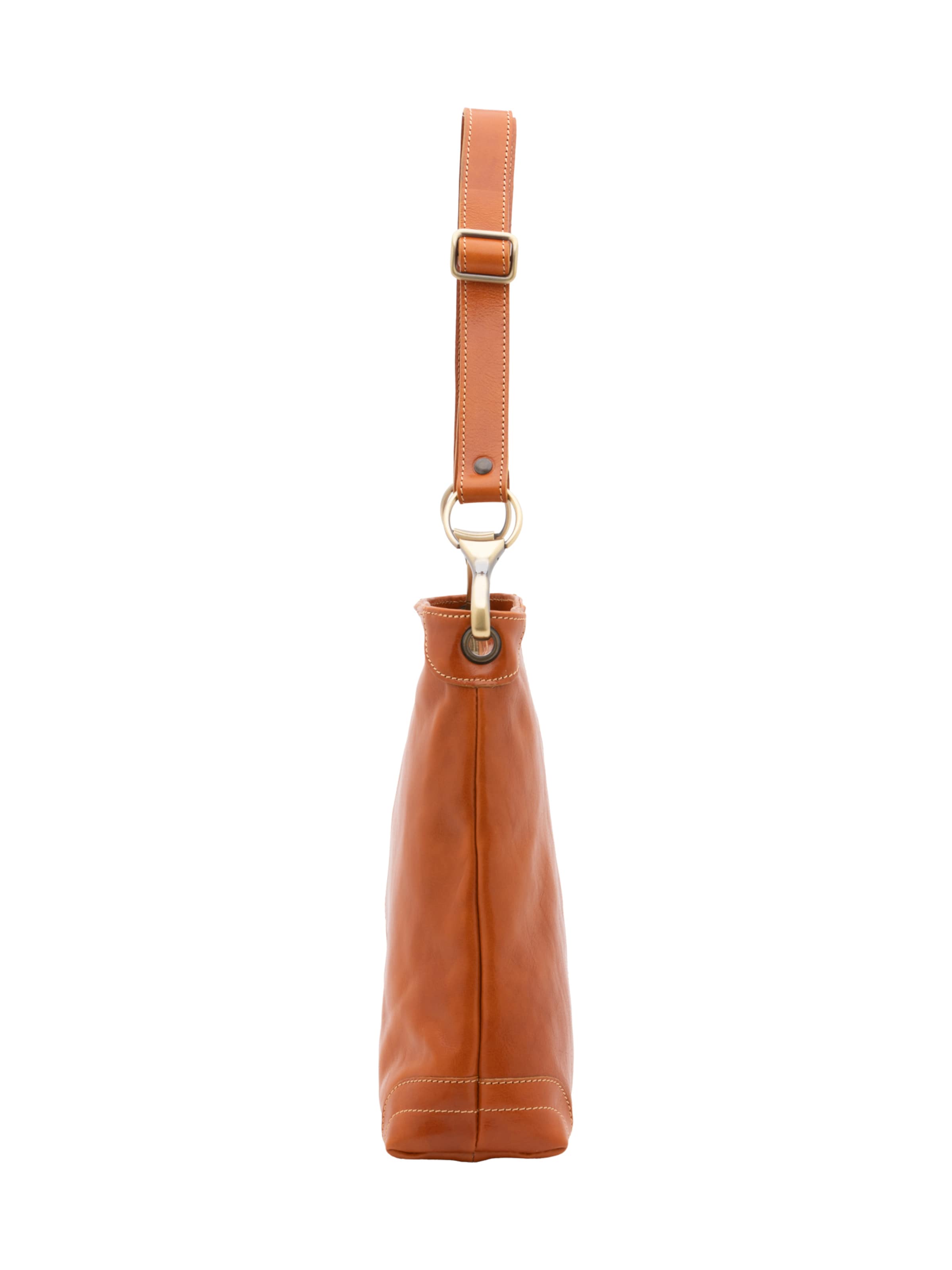 Borsa a spalla 'Borsa a Spalla Donna Pelle Vacchetta Vera - Chiusura Zip Tracolla Regolabile' di I Fratelli in beige