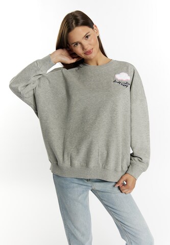 MYMO Sweatshirt 'Biany' in Grijs: voorkant