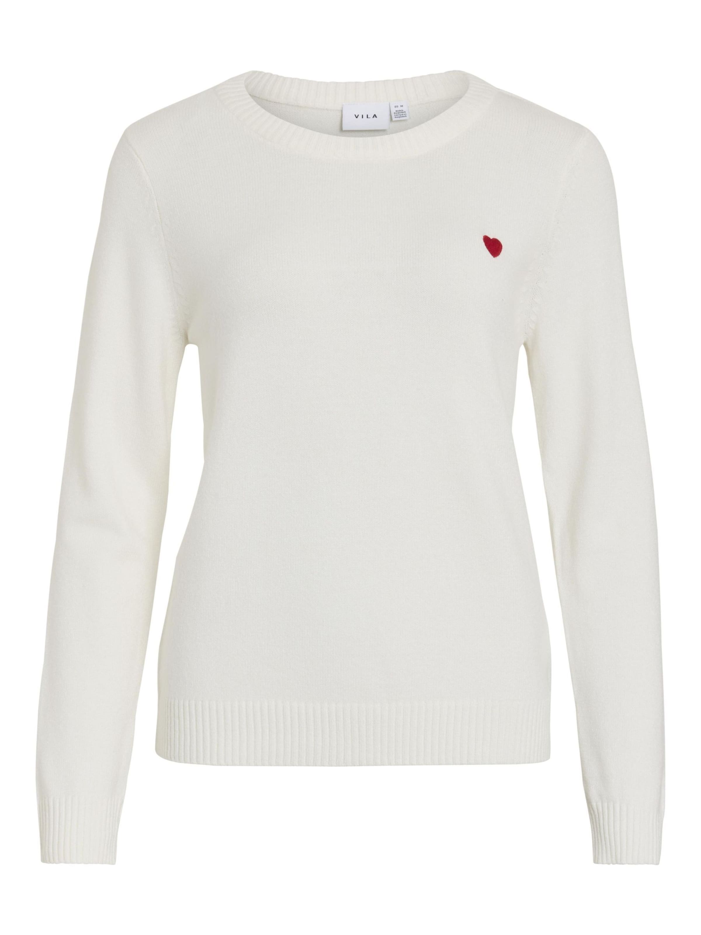 VILA Sweater 'VIRil' in White: front
