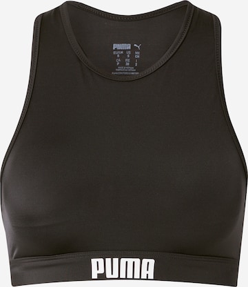 PUMAHigh neck Bikini gornji dio - crna boja: prednji dio