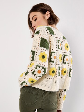 Cardigan ' ' Apricot en jaune