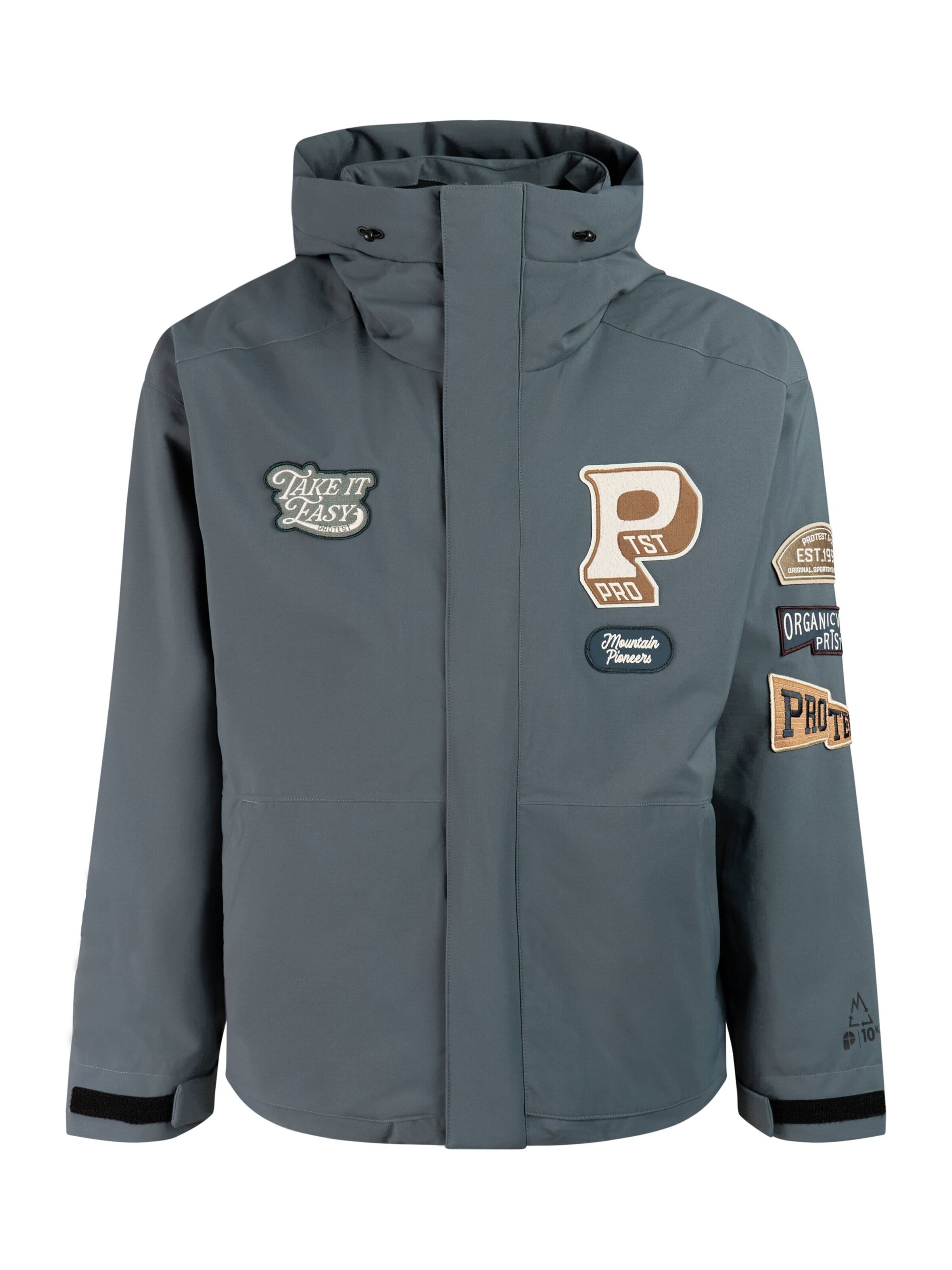 PROTEST Sportjacke 'PRTRoswell'‌‌‌ in Grau: Vorderseite