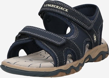 Lumberjack Sandals 'Levi' in Blue: front