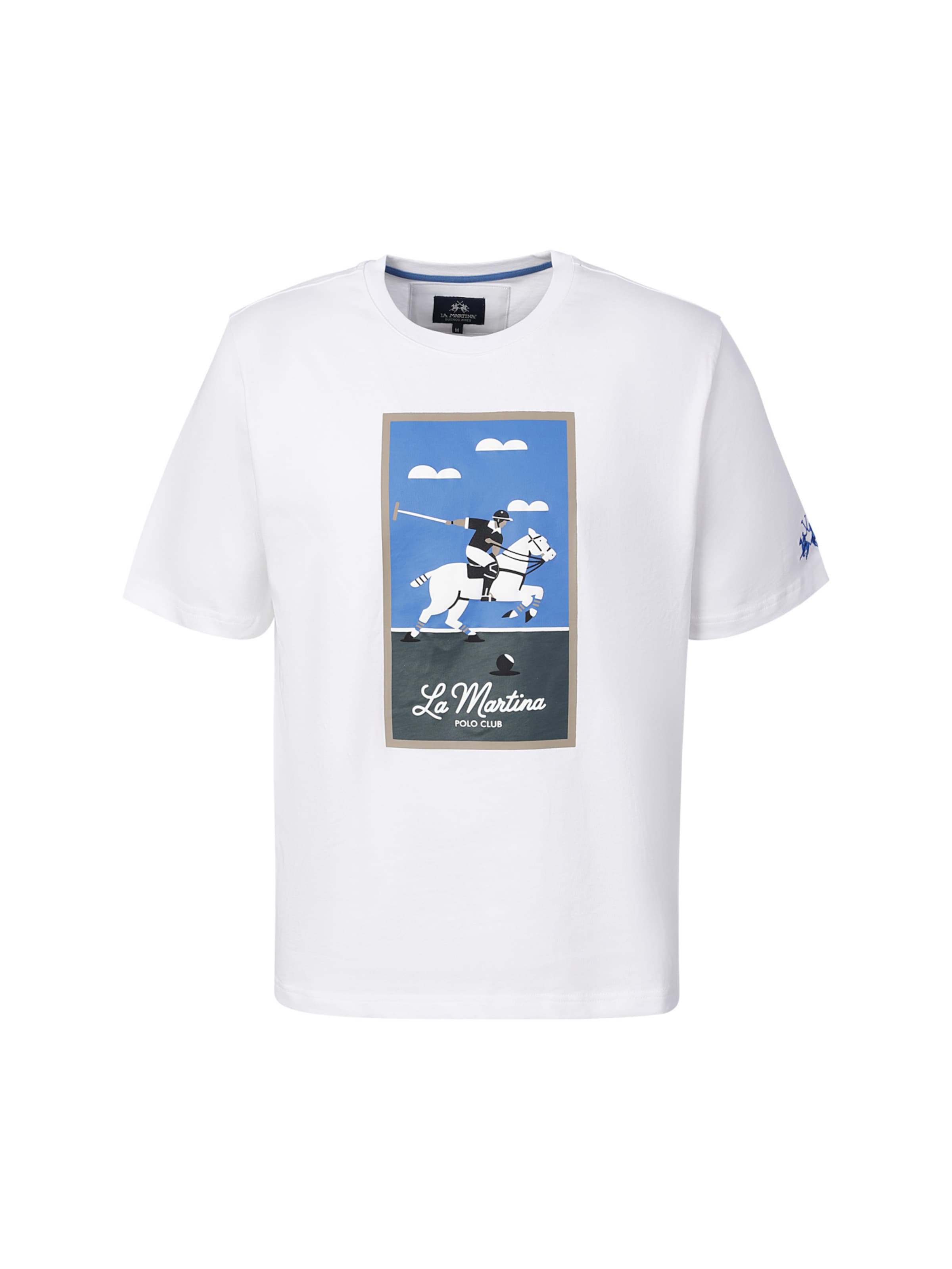 T-Shirt ' MCR326 ' La Martina en blanc : devant