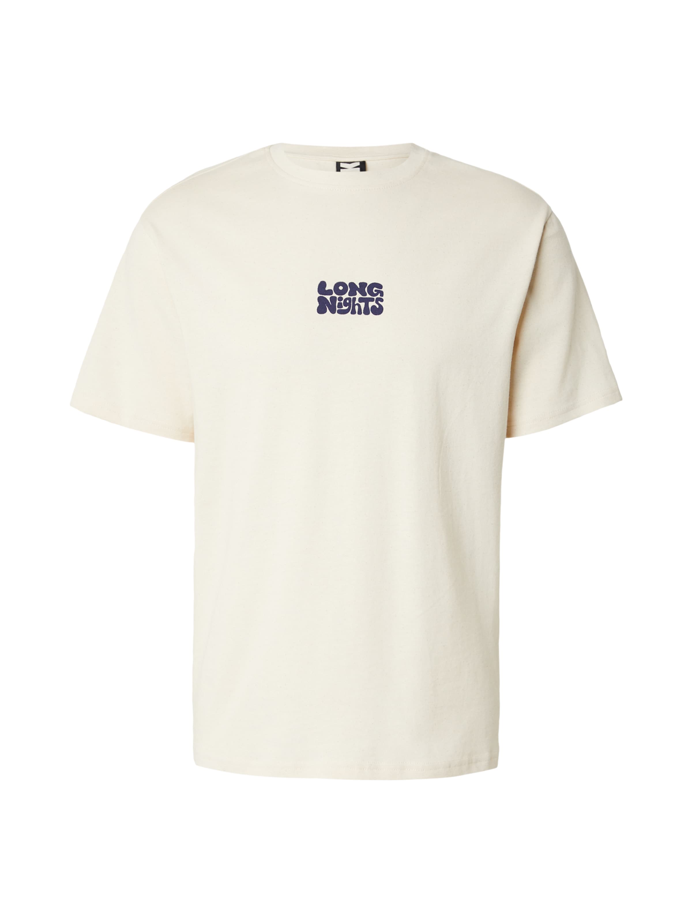 Kaotiko Μπλουζάκι 'LONG NIGHTS' σε ελεφαντόδοντο / σκούρο μπλε / ροδοκόκκινο / λευκό, Άποψη προϊόντος