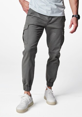 Authentic Le Jogger Tapered Cargo Pants in Grey: front