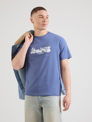 Pepe Jeans Majica | modra barva: sprednja stran