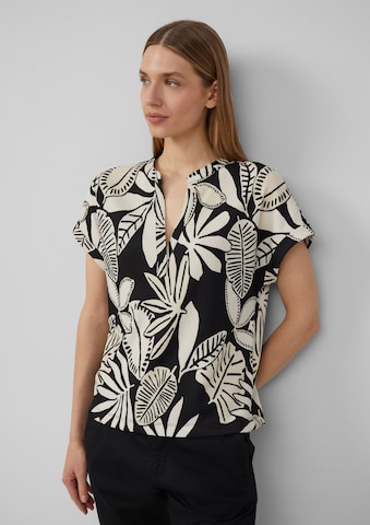 s.Oliver Blouse in Zwart: voorkant