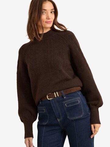 love & roses Sweater 'Bobble' in Brown: front