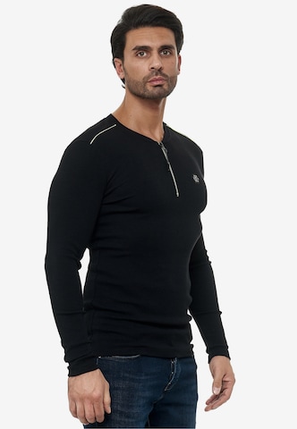 Redbridge Pullover Oceanside Slim Fit mit Reißverschluss in Schwarz