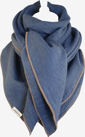 wundabaa Scarf 'Musselin' in Blue: front