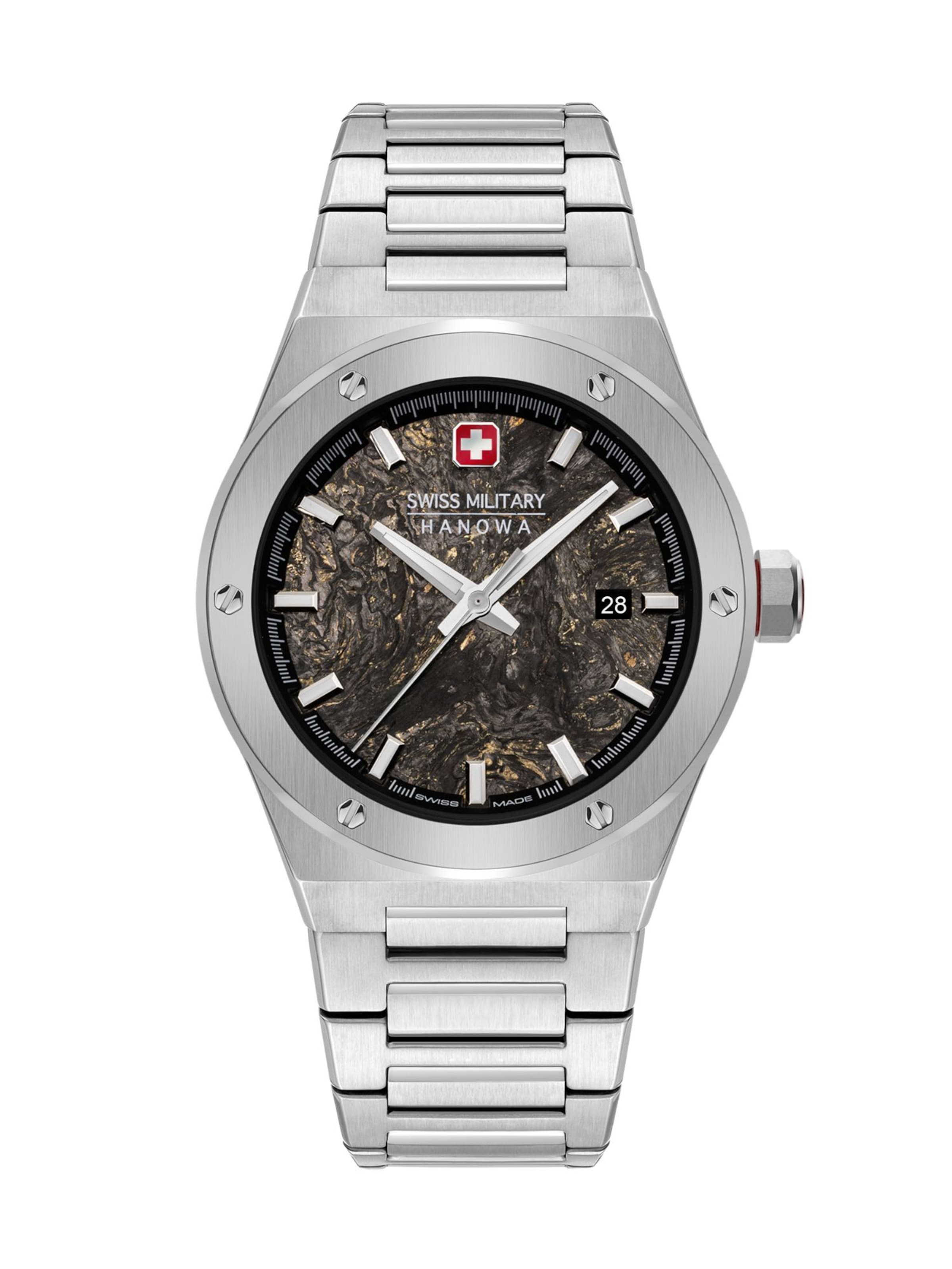 SWISS MILITARY HANOWA Quarzuhr in Silber: Vorderseite