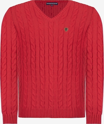 Pullover 'Matteo' di Giorgio di Mare in rosso: frontale