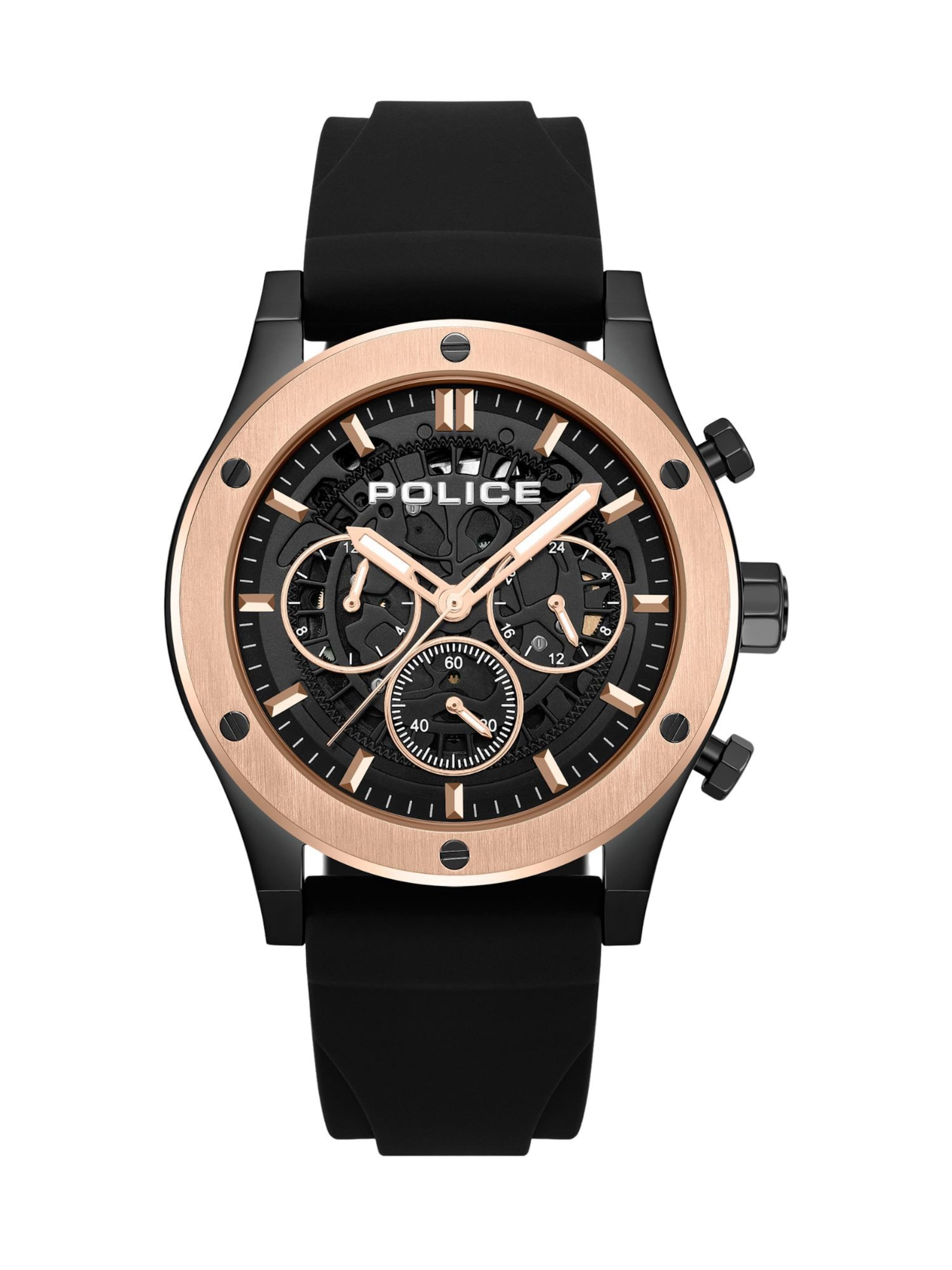 POLICE Analog watch ' Knotty ' in Black: front