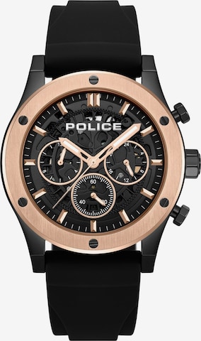 POLICE Analoog horloge ' Knotty ' in Zwart: voorkant