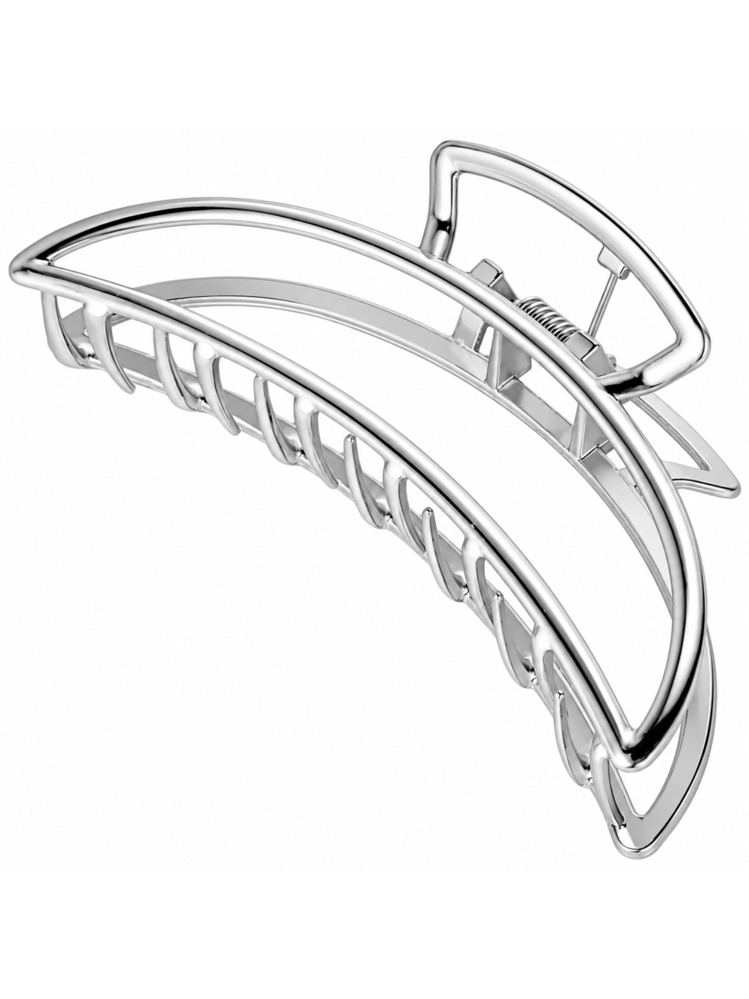 soho Hair accesoires Hajékszerek 'Lyra Large Metal Hair Claw - Silver' - ezüst: elől