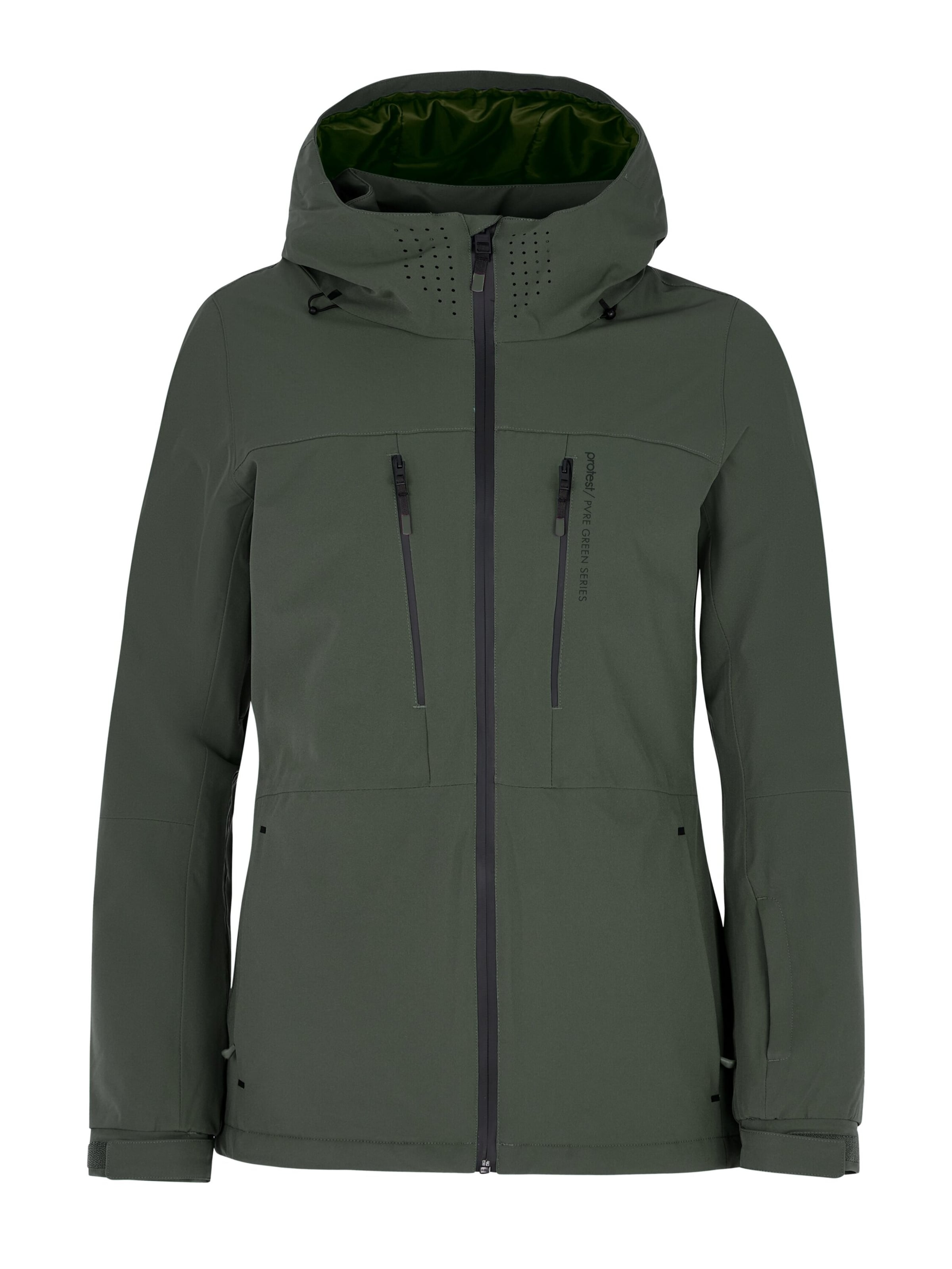 PROTEST Sportjacke 'PRTBEVERLY' in Grün: Vorderseite