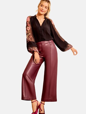 love & roses Bluse in Schwarz: Vorderseite