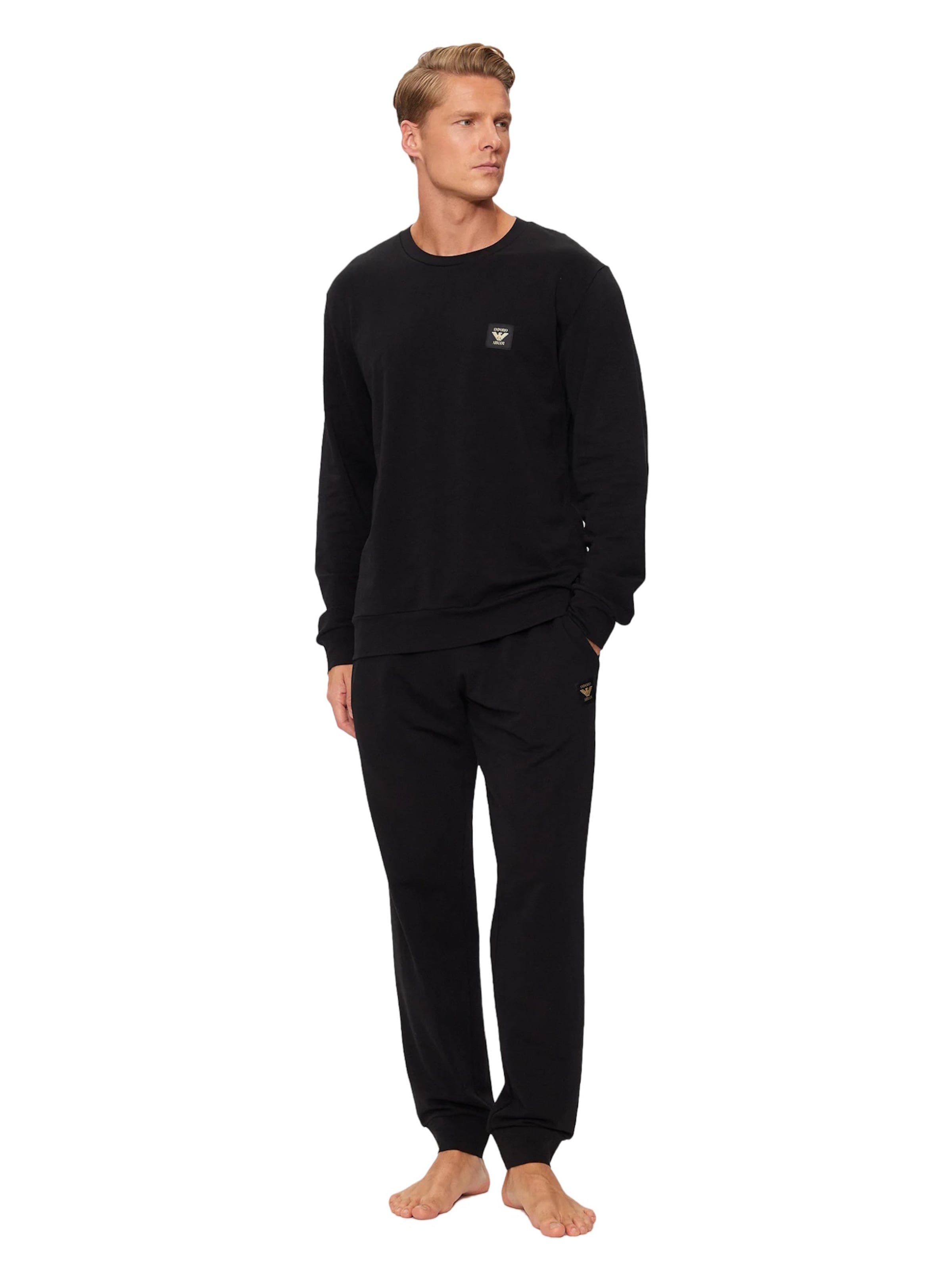 Emporio Armani Joggingpak in Zwart: voorkant