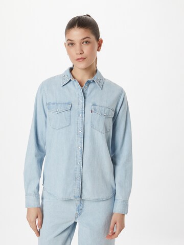 LEVI'S ® Blouse 'Iconic Western' in Blauw: voorkant