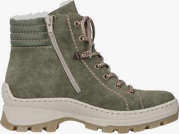 Rieker Lace-Up Ankle Boots in Green