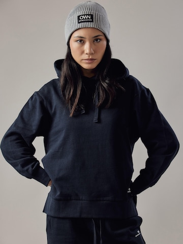 OWN Off With Nature Sweatshirt 'Felpa Felpata con Cappuccio e Spacchi Laterali' i blå: forside