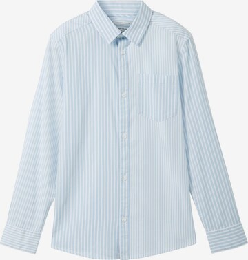 Coupe regular Chemise TOM TAILOR en bleu : devant