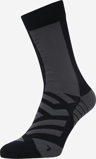 On Sports socks in Grey / Black, Item view