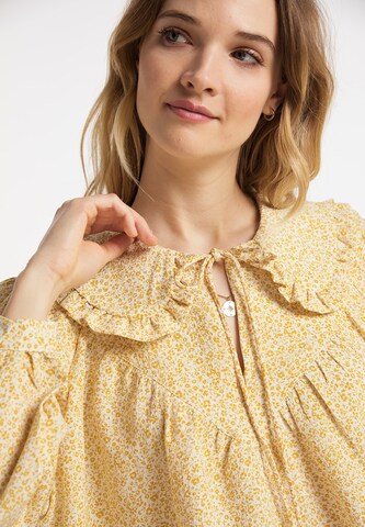 Camicia da donna di DreiMaster Vintage in giallo