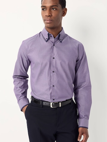 Next Regular fit Button Up Shirt in Purple: front