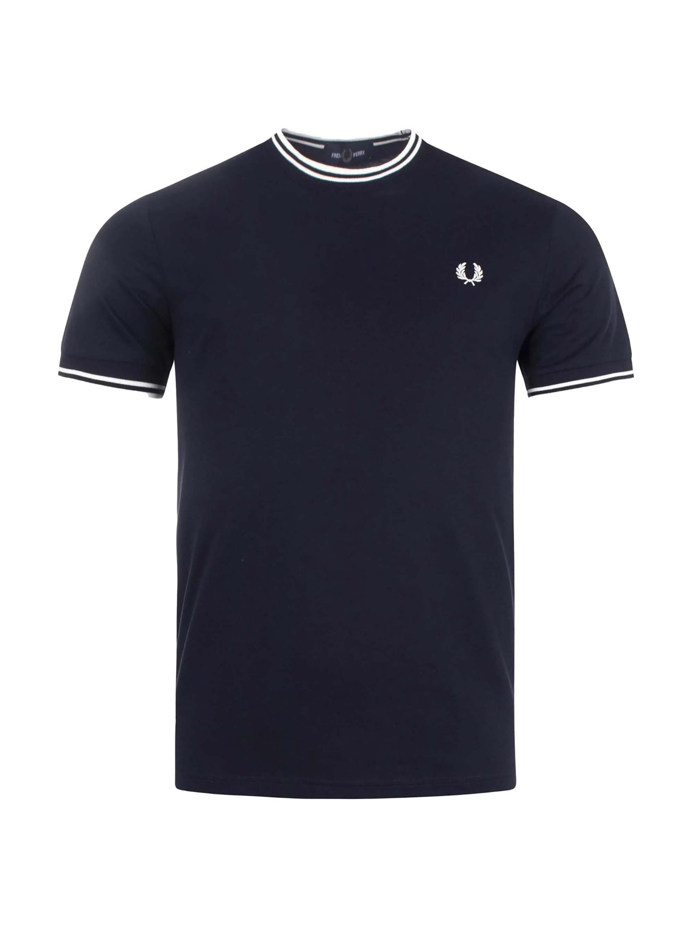 T-Shirt Fred Perry en bleu : devant