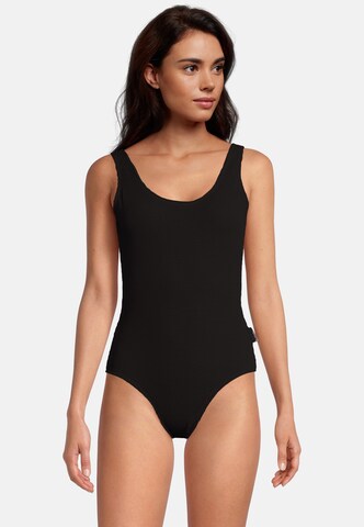 BECO the world of aquasports Bralette Swimsuit 'Crinkle Classic' in Black: front