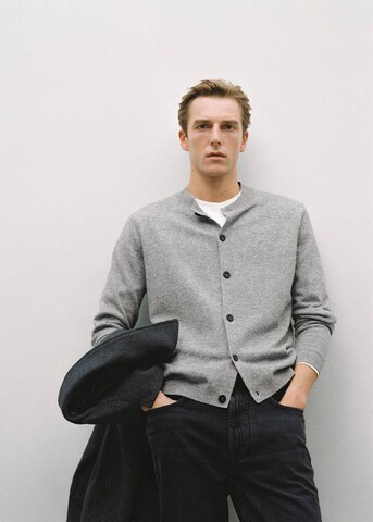 MANGO MAN Knit Cardigan 'Renzob' in Grey
