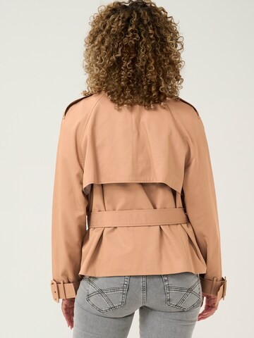 Cream Between-seasons coat 'CR Rea' in Brown