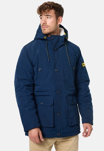 INDICODE JEANS Jacke 'West' in Blau: predná strana