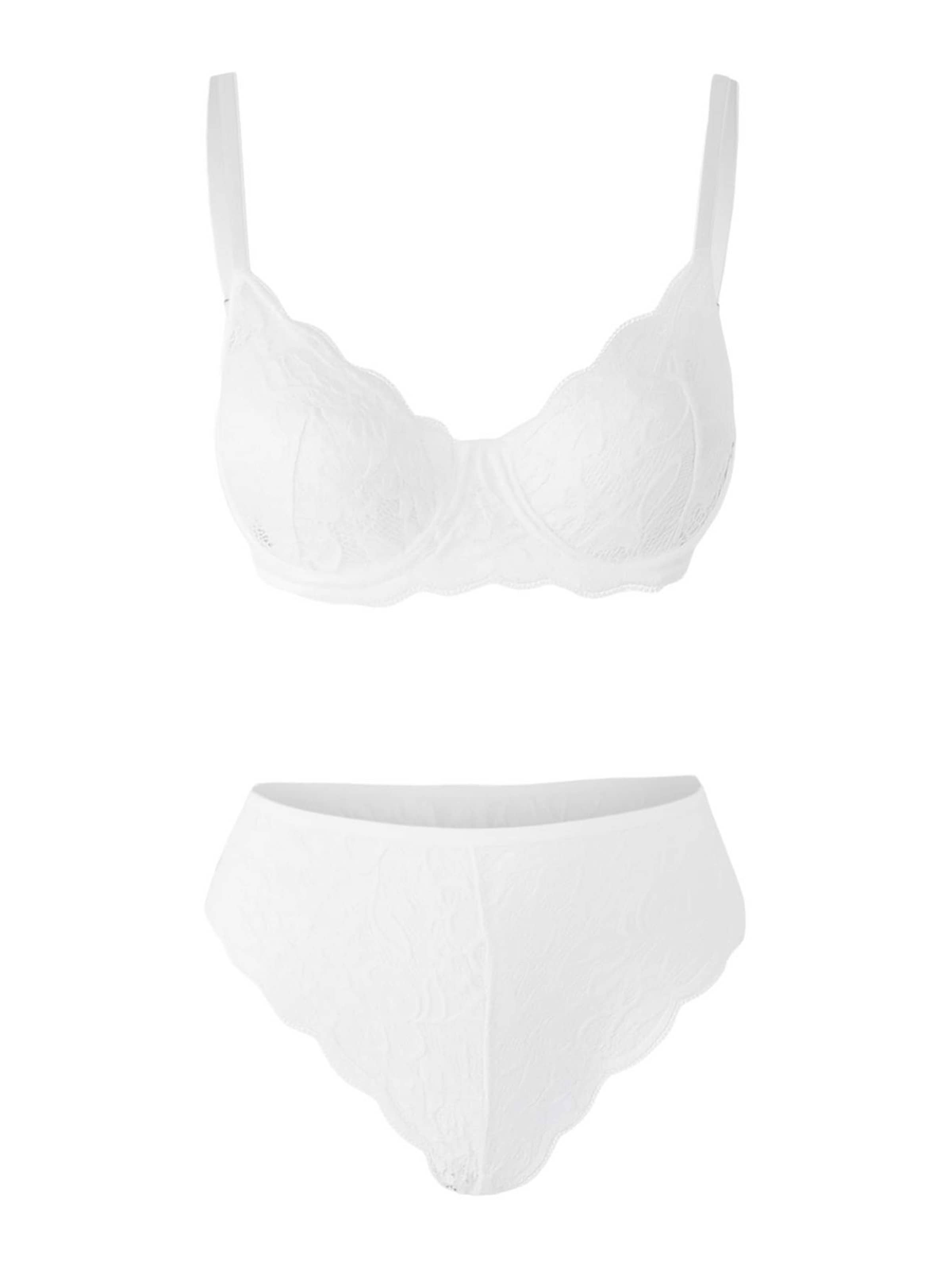 Trendyol - Triángulo Conjuntos de ropa interior en blanco: frente